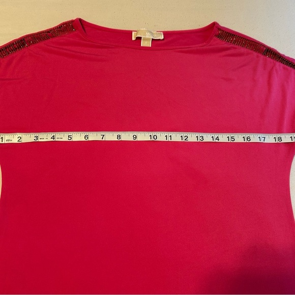 Michael Kors Pink Relaxed Cap Sleeve Blouse - Picture 3 of 8